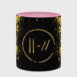 Кружка 3D 21 Pilots: Yellow & Black, цвет: 3D-белый + розовый — фото 2