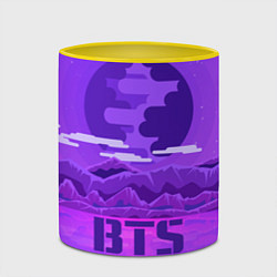 Кружка 3D BTS: Violet Mountains, цвет: 3D-белый + желтый — фото 2