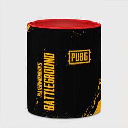 Кружка 3D PUBG: Black Fashion, цвет: 3D-белый + красный — фото 2