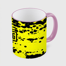 Кружка 3D PUBG: Yellow Stained, цвет: 3D-розовый кант