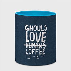 Кружка 3D Ghouls Love Coffee, цвет: 3D-белый + небесно-голубой — фото 2