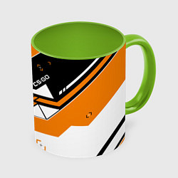 Кружка 3D CS:GO Asiimov Inverted, цвет: 3D-белый + светло-зеленый