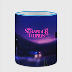 Кружка 3D Stranger Things: Neon Road, цвет: 3D-небесно-голубой кант — фото 2