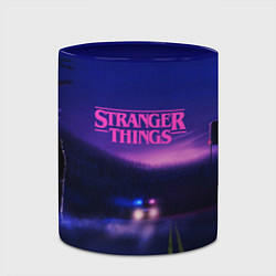 Кружка 3D Stranger Things: Neon Road, цвет: 3D-белый + синий — фото 2