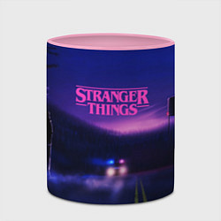 Кружка 3D Stranger Things: Neon Road, цвет: 3D-белый + розовый — фото 2
