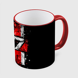 Кружка 3D Mass Effect N7, цвет: 3D-красный кант