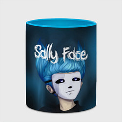 Кружка 3D Sally Face, цвет: 3D-белый + небесно-голубой — фото 2