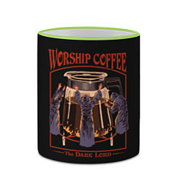 Кружка 3D Worship Coffee, цвет: 3D-светло-зеленый кант — фото 2