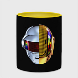 Кружка 3D Daft Punk: Smile Helmet, цвет: 3D-белый + желтый — фото 2