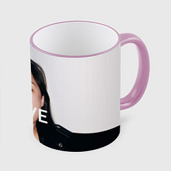 Кружка 3D Sasha Grey: LOVE, цвет: 3D-розовый кант
