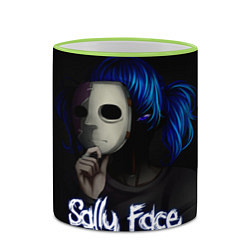 Кружка 3D Sally Face: Dark Mask, цвет: 3D-светло-зеленый кант — фото 2