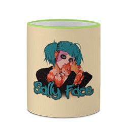 Кружка 3D Sally Face: Kid Girl, цвет: 3D-светло-зеленый кант — фото 2