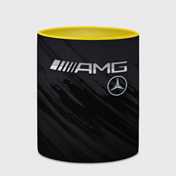 Кружка 3D Mercedes AMG, цвет: 3D-белый + желтый — фото 2