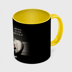 Кружка 3D Billie Eilish: Bad Guy, цвет: 3D-белый + желтый