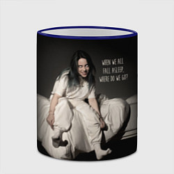 Кружка 3D Billie Eilish: Bad Guy, цвет: 3D-синий кант — фото 2