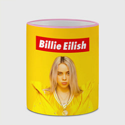 Кружка 3D Billie Eilish: MyBoi, цвет: 3D-розовый кант — фото 2
