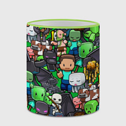 Кружка 3D Жители Майнкрафт, цвет: 3D-светло-зеленый кант — фото 2