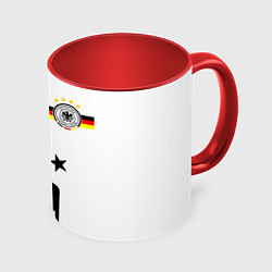 Кружка 3D Сборная Германии, цвет: 3D-белый + красный