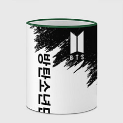 Кружка 3D BTS: White & Black, цвет: 3D-зеленый кант — фото 2