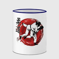 Кружка 3D Judo: Japan, цвет: 3D-синий кант — фото 2