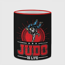 Кружка 3D Judo is life, цвет: 3D-красный кант — фото 2