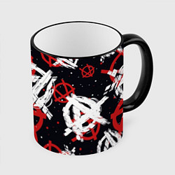 Кружка цветная Анархия - паттерн