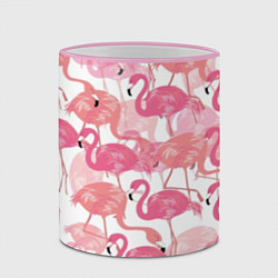 Кружка 3D Рай фламинго, цвет: 3D-розовый кант — фото 2