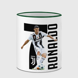Кружка 3D Ronaldo the best, цвет: 3D-зеленый кант — фото 2