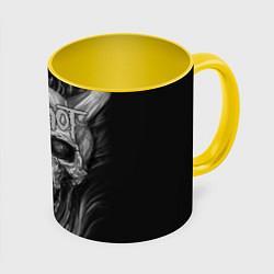 Кружка 3D Slipknot: Devil Skull, цвет: 3D-белый + желтый