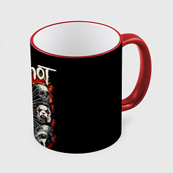 Кружка 3D Slipknot: Faces, цвет: 3D-красный кант