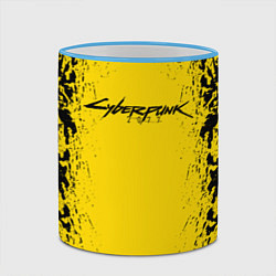 Кружка 3D Cyberpunk 2077 Samurai logo, цвет: 3D-небесно-голубой кант — фото 2