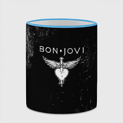 Кружка 3D Bon Jovi, цвет: 3D-небесно-голубой кант — фото 2