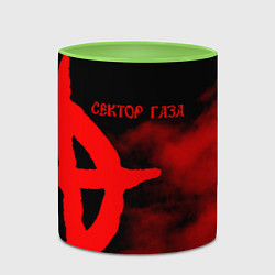 Кружка 3D Сектор Газа, цвет: 3D-белый + светло-зеленый — фото 2