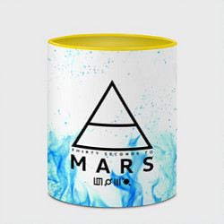 Кружка 3D 30 SECONDS TO MARS, цвет: 3D-белый + желтый — фото 2