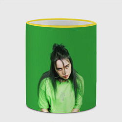 Кружка 3D BILLIE EILISH, цвет: 3D-желтый кант — фото 2