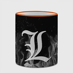 Кружка 3D L letter flame gray, цвет: 3D-оранжевый кант — фото 2