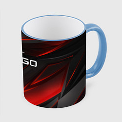 Кружка 3D CS GO logo, цвет: 3D-небесно-голубой кант