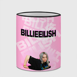 Кружка 3D Billie Eilish: Pink Mood, цвет: 3D-черный кант — фото 2