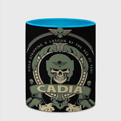 Кружка 3D Вархаммер - Cadia skull, цвет: 3D-белый + небесно-голубой — фото 2