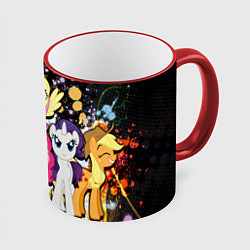 Кружка 3D My little pony band, цвет: 3D-красный кант