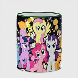Кружка 3D My little pony band, цвет: 3D-зеленый кант — фото 2