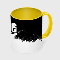 Кружка 3D RAINBOW SIX SIEGE, цвет: 3D-белый + желтый