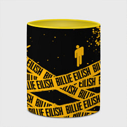 Кружка 3D BILLIE EILISH: Yellow & Black Tape, цвет: 3D-белый + желтый — фото 2