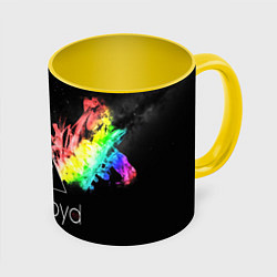 Кружка 3D PINK FLOYD, цвет: 3D-белый + желтый
