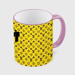 Кружка 3D BILLIE EILISH x LV Yellow, цвет: 3D-розовый кант