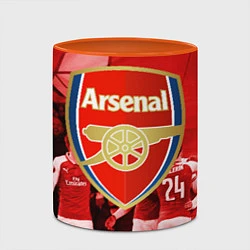 Кружка 3D Arsenal, цвет: 3D-белый + оранжевый — фото 2