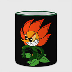 Кружка 3D Cuphead - Кэгни Гвоздика, цвет: 3D-зеленый кант — фото 2