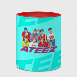 Кружка 3D Ateez, цвет: 3D-белый + красный — фото 2