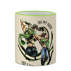 Кружка 3D JoJo Bizarre Adventure, цвет: 3D-светло-зеленый кант — фото 2