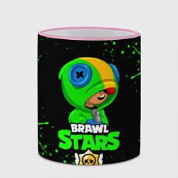 Кружка 3D BRAWL STARS LEON, цвет: 3D-розовый кант — фото 2